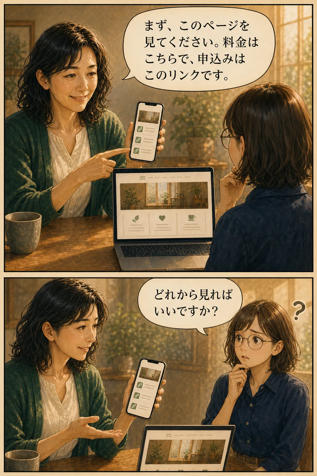 複数のリンクを送る案内