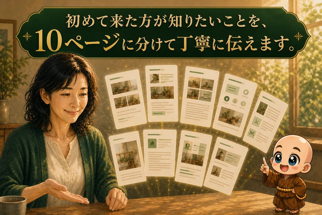 知りたい内容を10ページで丁寧に伝える