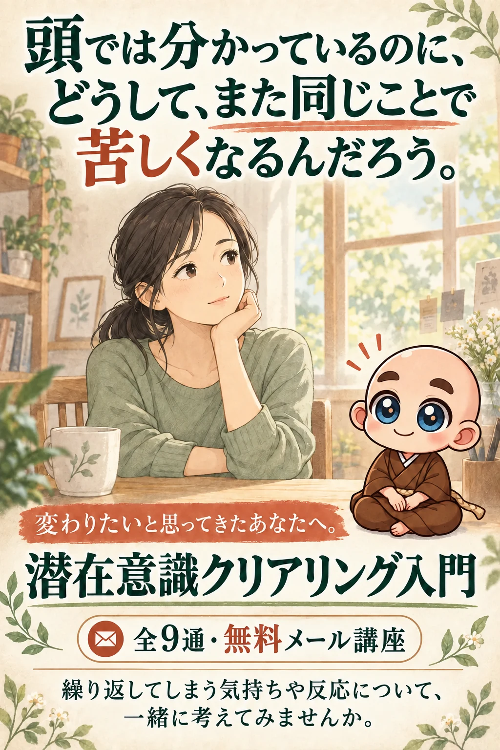 潜在意識クリアリング入門メール講座の漫画LP表紙