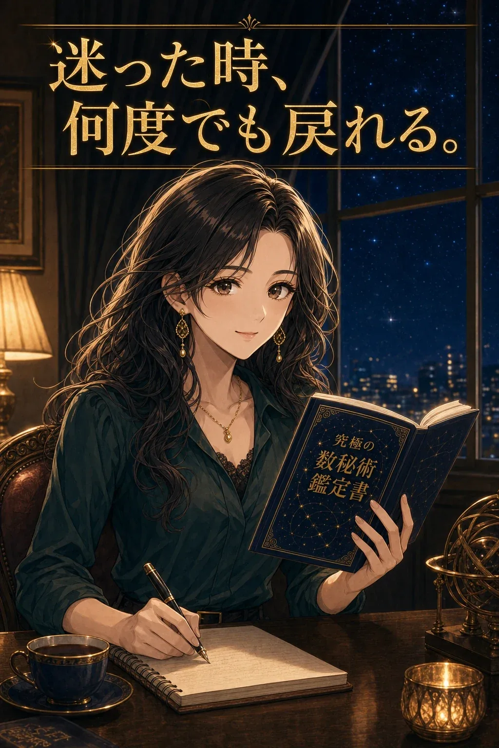 迷った時に数秘術鑑定書を読み返す女性