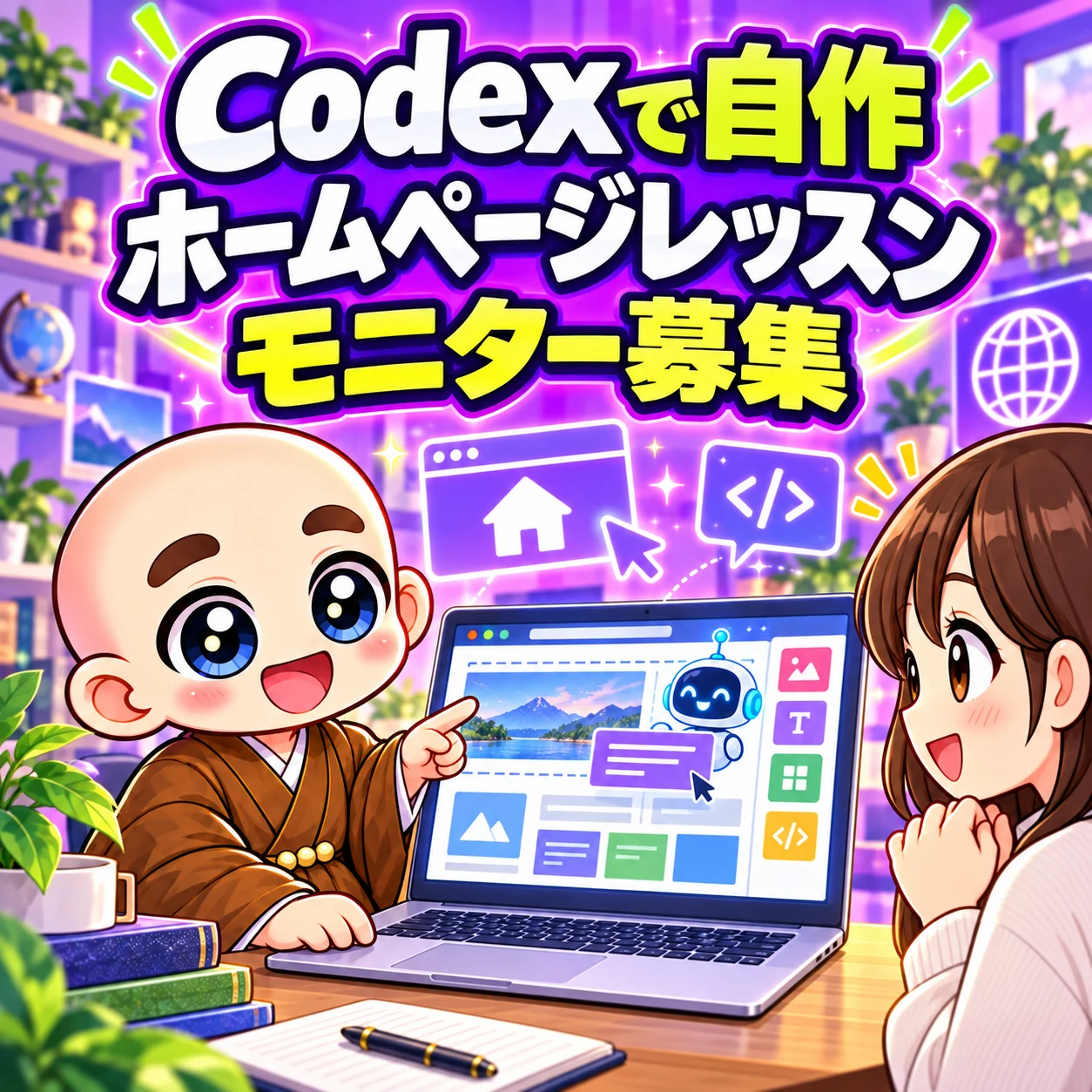 Codexホームページ自作レッスンモニター