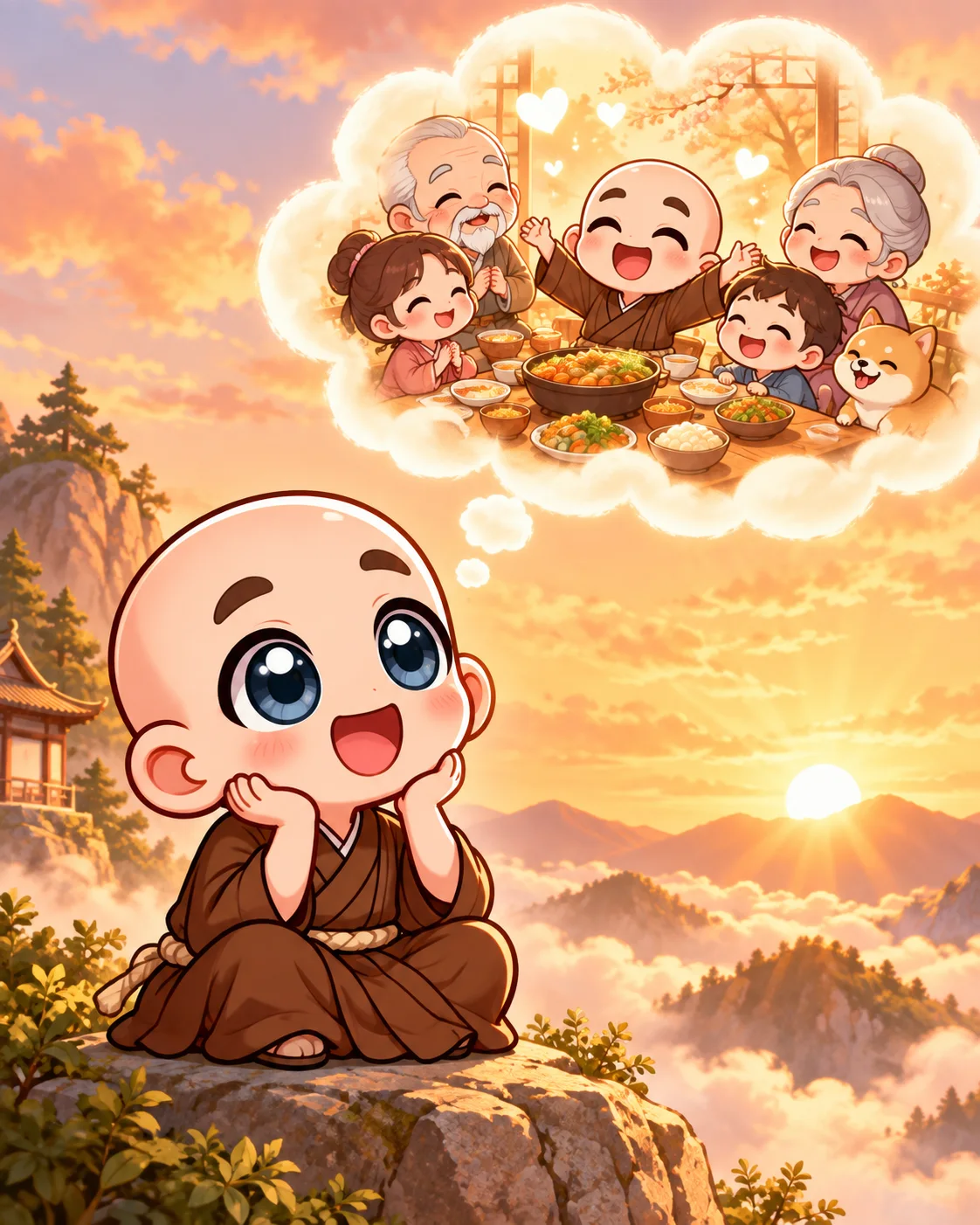 叶った未来の喜びを思い描く東志醒のキャラクター