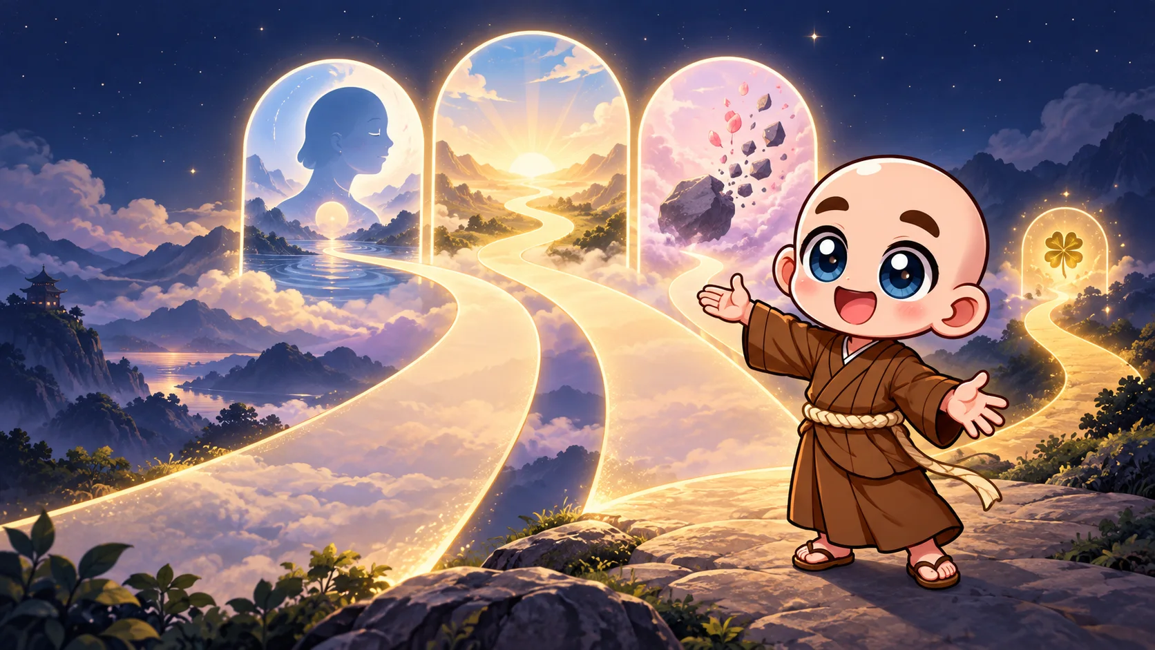 自分を知る・望む未来を描く・心をゆるめる3つの道を案内する東志醒のキャラクター
