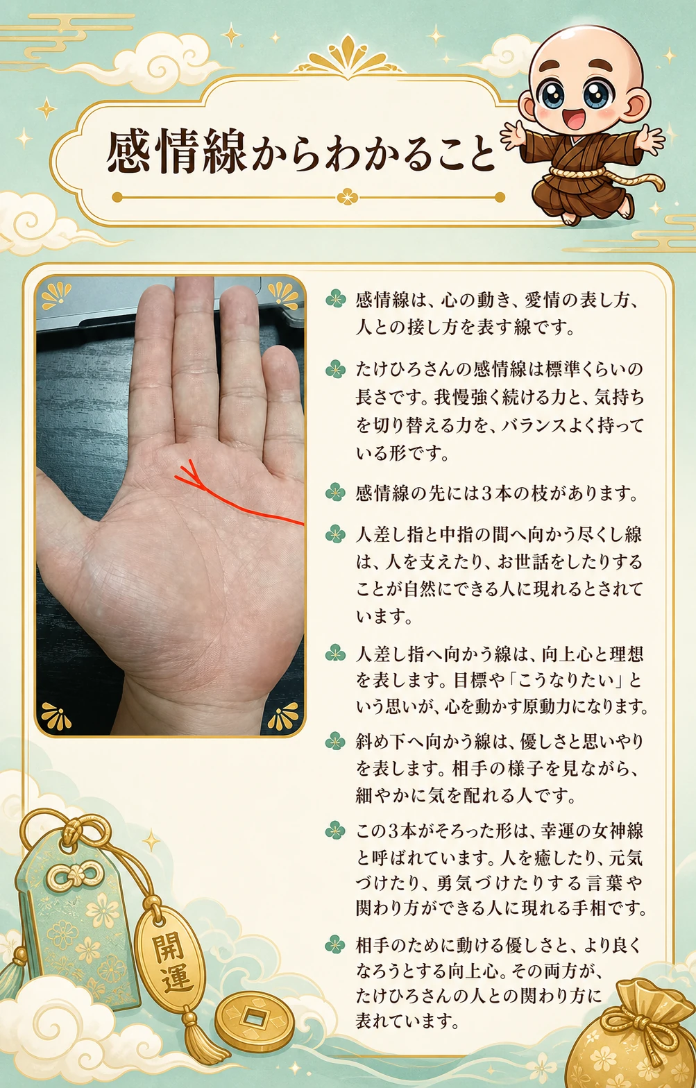 6ページ目 感情線からわかること