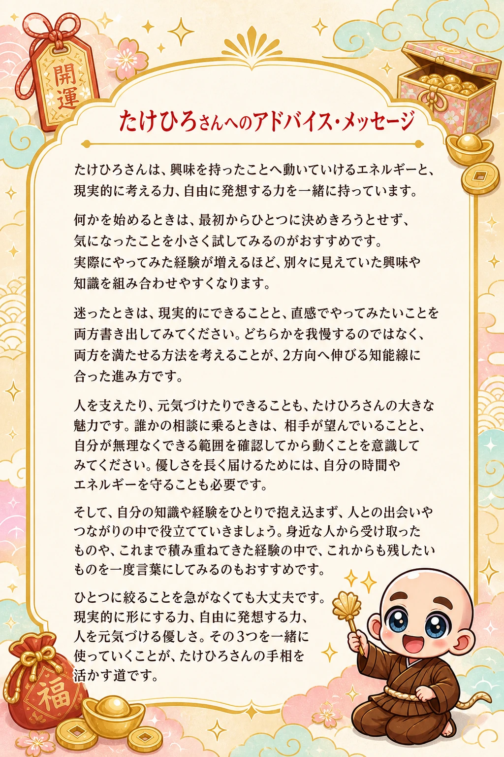 10ページ目 アドバイスとメッセージ