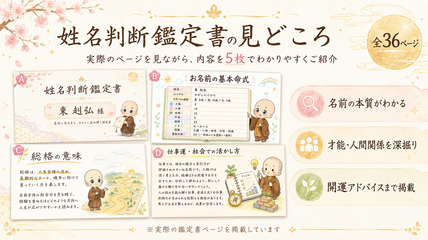 姓名判断鑑定書の見どころ