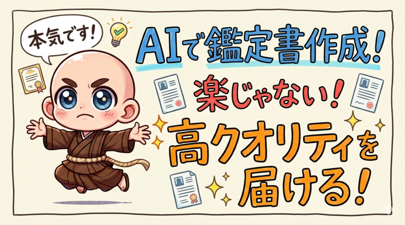 AIで楽をするのではなく高品質な鑑定書を届ける