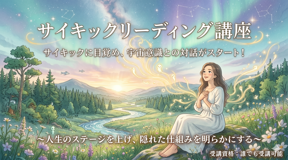 サイキックリーディング講座 サイキックに目覚め、宇宙意識との対話がスタート