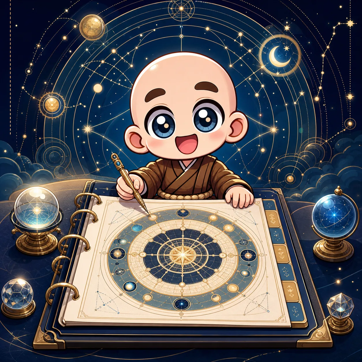人生の流れや現在の運勢を数字から読み解くイメージ