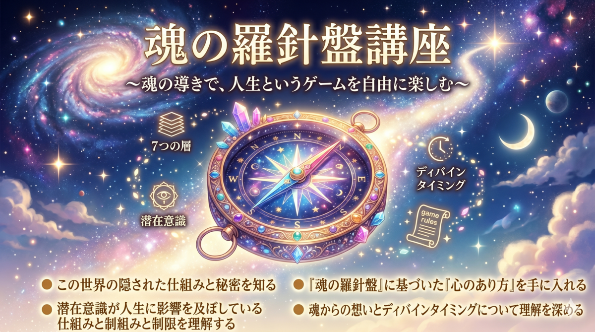 魂の羅針盤講座 魂の導きで人生というゲームを自由に楽しむ