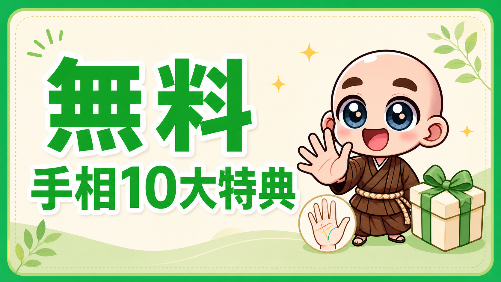 公式LINEで受け取れる手相10大特典の案内
