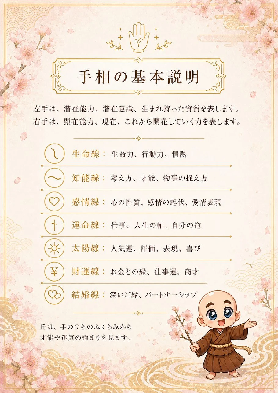 究極の手相鑑定書サンプル 3ページ目|手相の基本説明