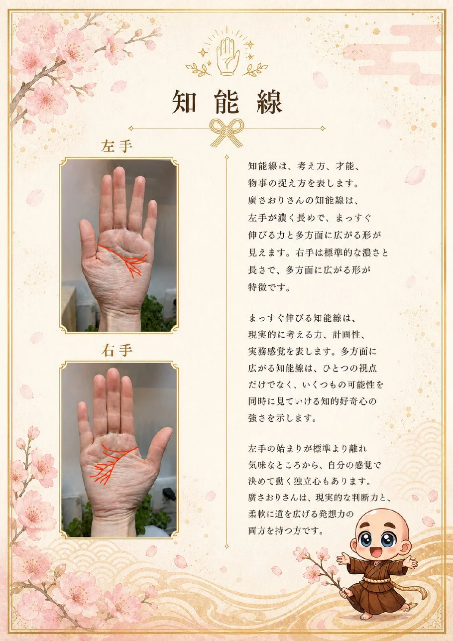 究極の手相鑑定書サンプル 5ページ目|主要7線の解説