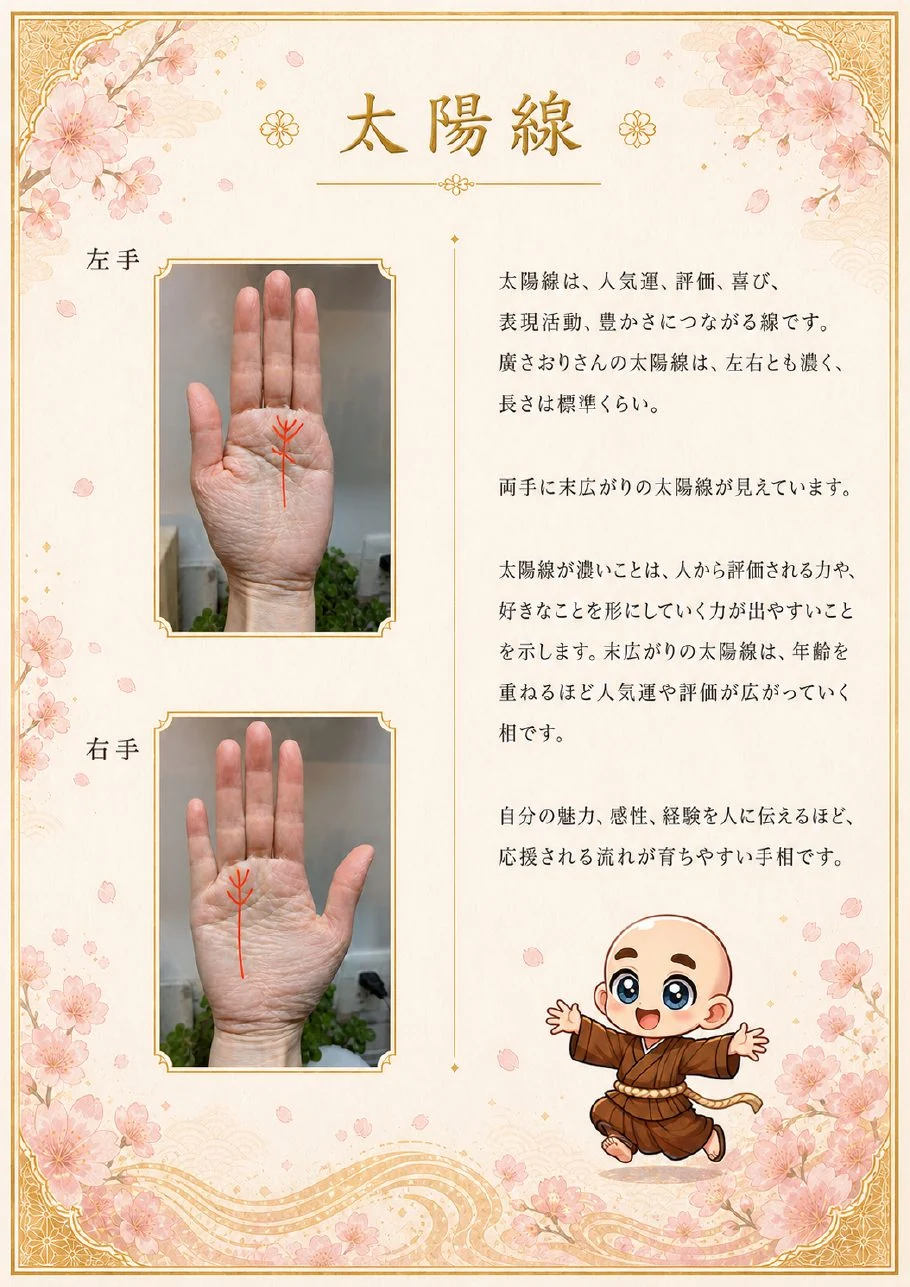 究極の手相鑑定書サンプル 8ページ目|主要7線の解説