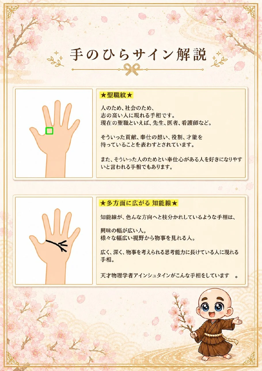 究極の手相鑑定書サンプル 24ページ目|手のひらサインの解説