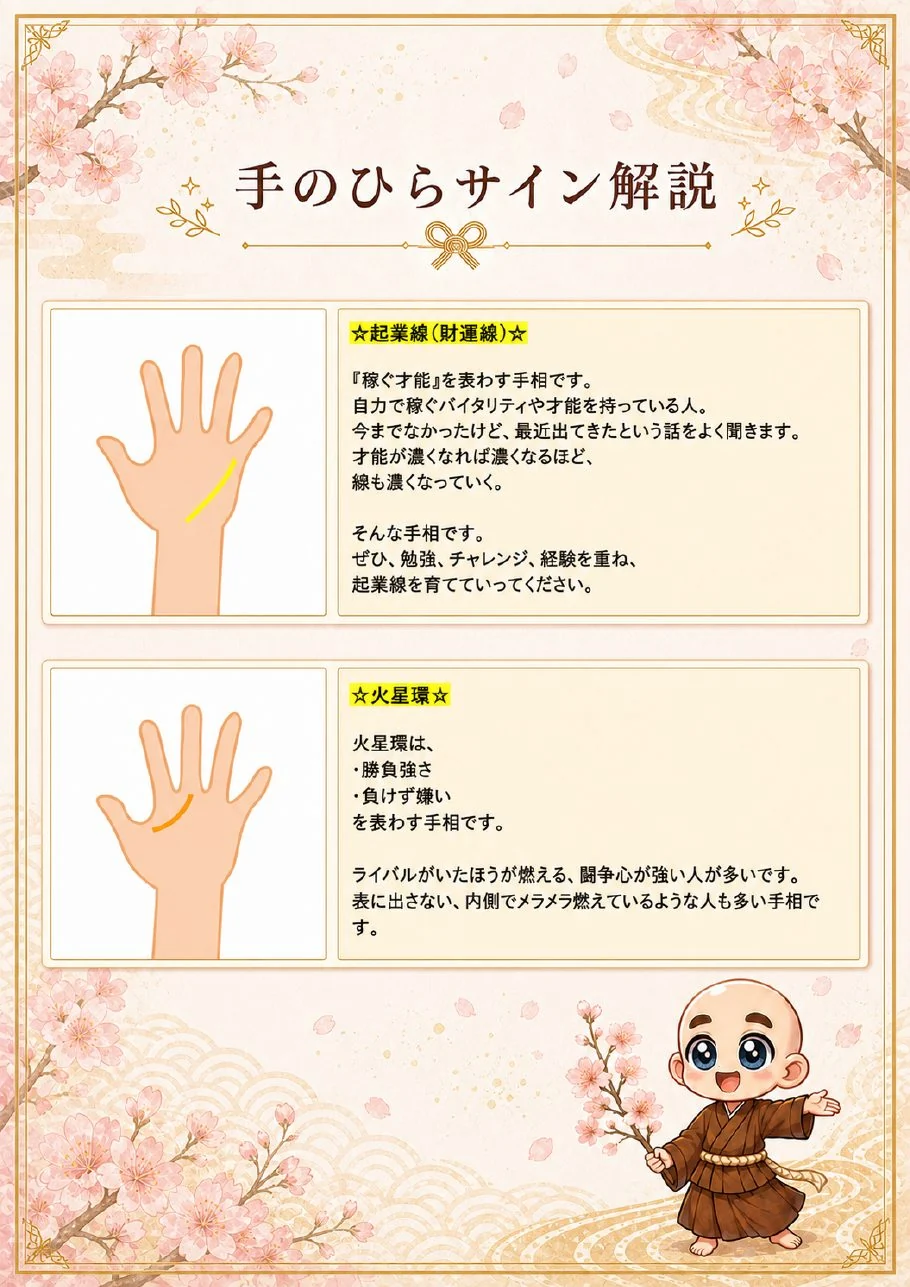 究極の手相鑑定書サンプル 26ページ目|手のひらサインの解説