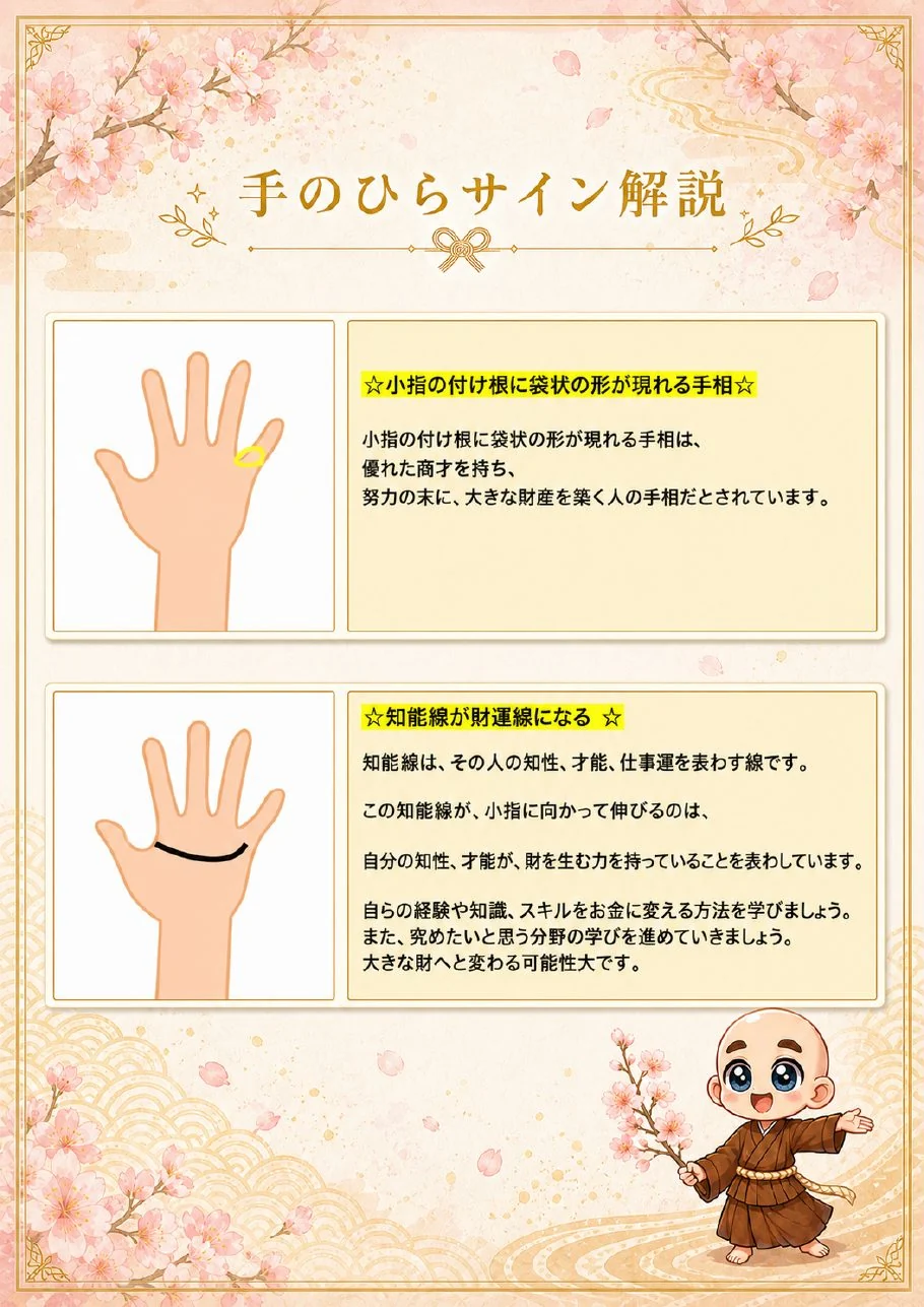 究極の手相鑑定書サンプル 32ページ目|手のひらサインの解説