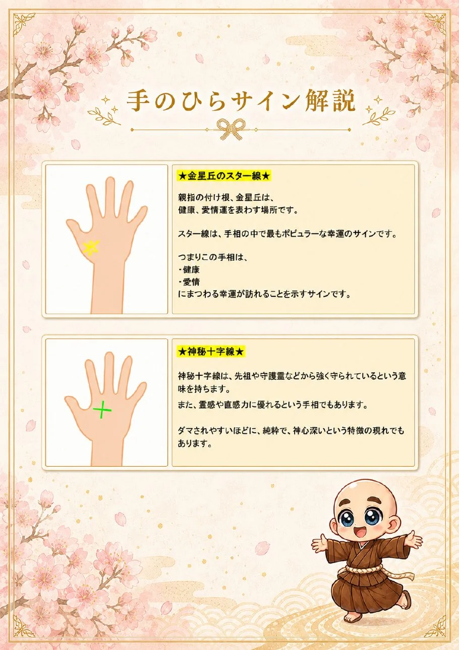 究極の手相鑑定書サンプル 34ページ目|手のひらサインの解説