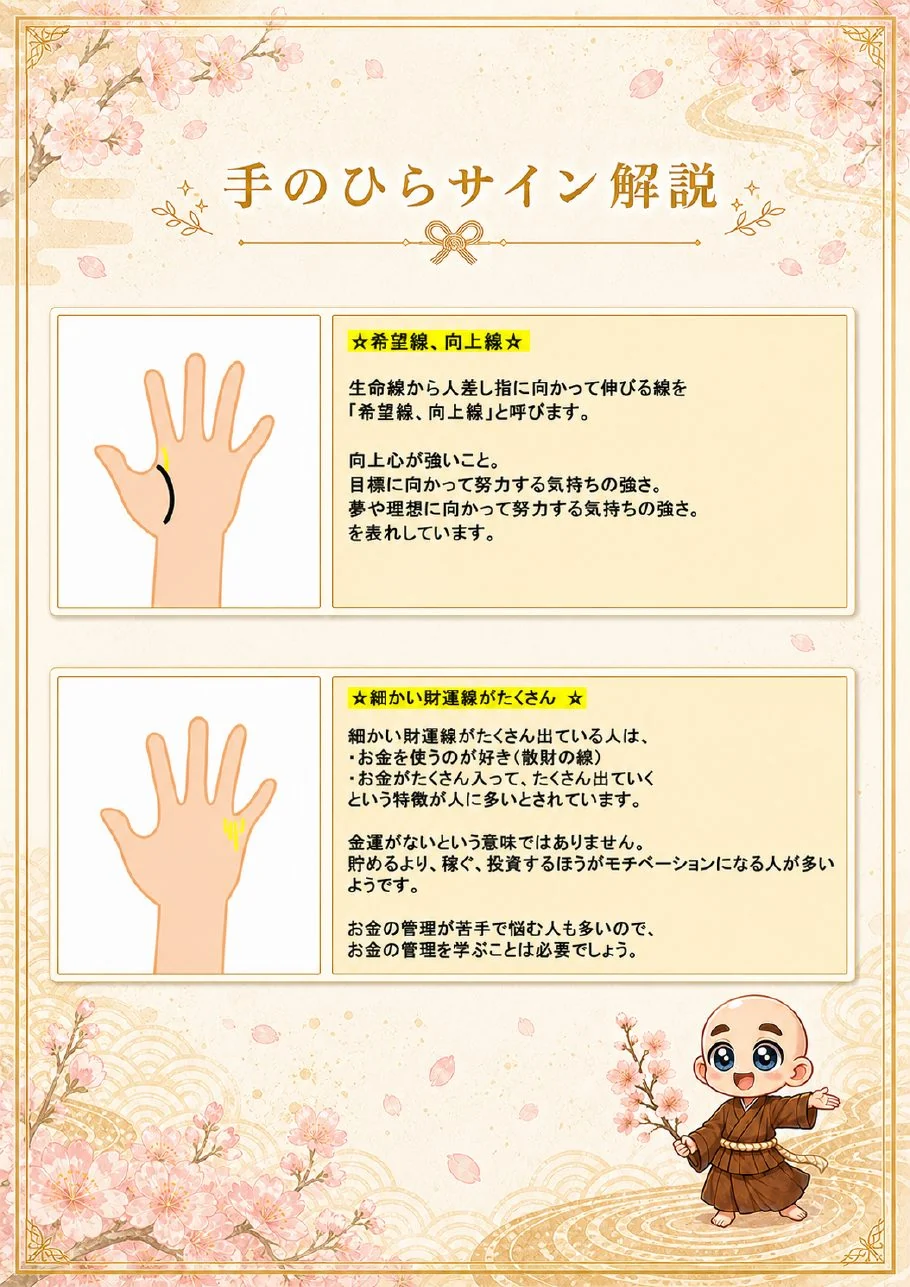 究極の手相鑑定書サンプル 35ページ目|手のひらサインの解説