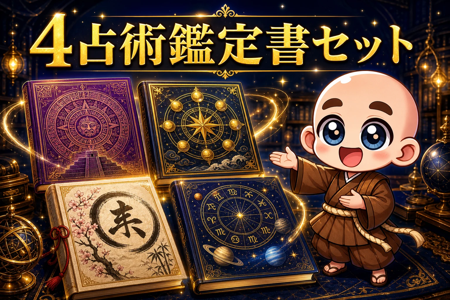 4占術鑑定書セットの内容イメージ