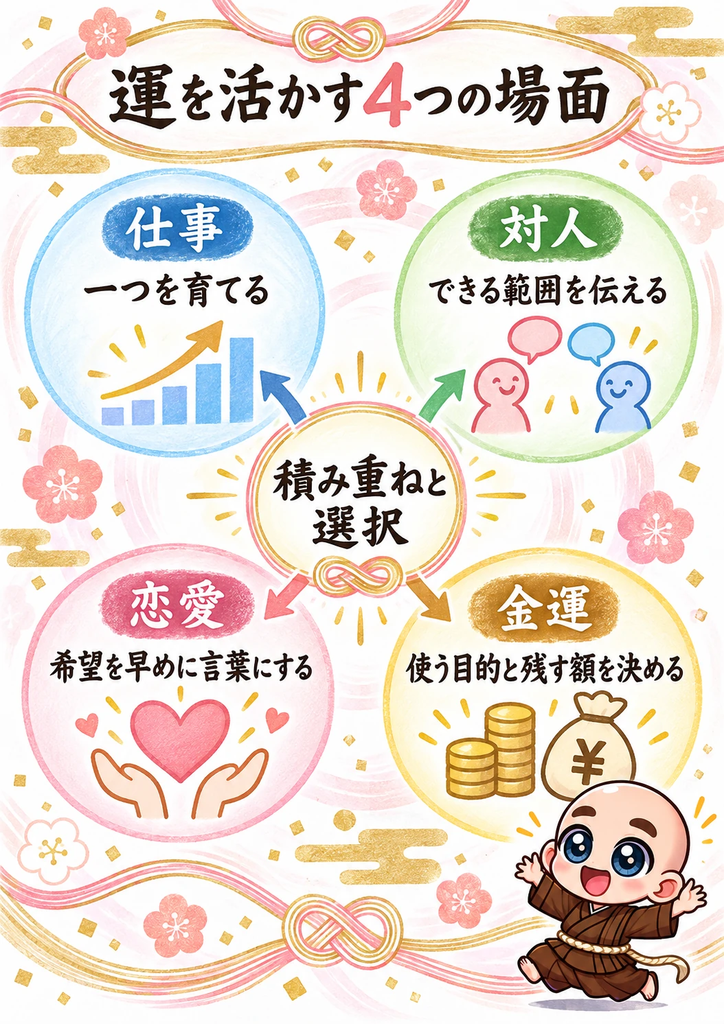 姓名判断鑑定書サンプル 38ページ目 運を活かす4つの場面