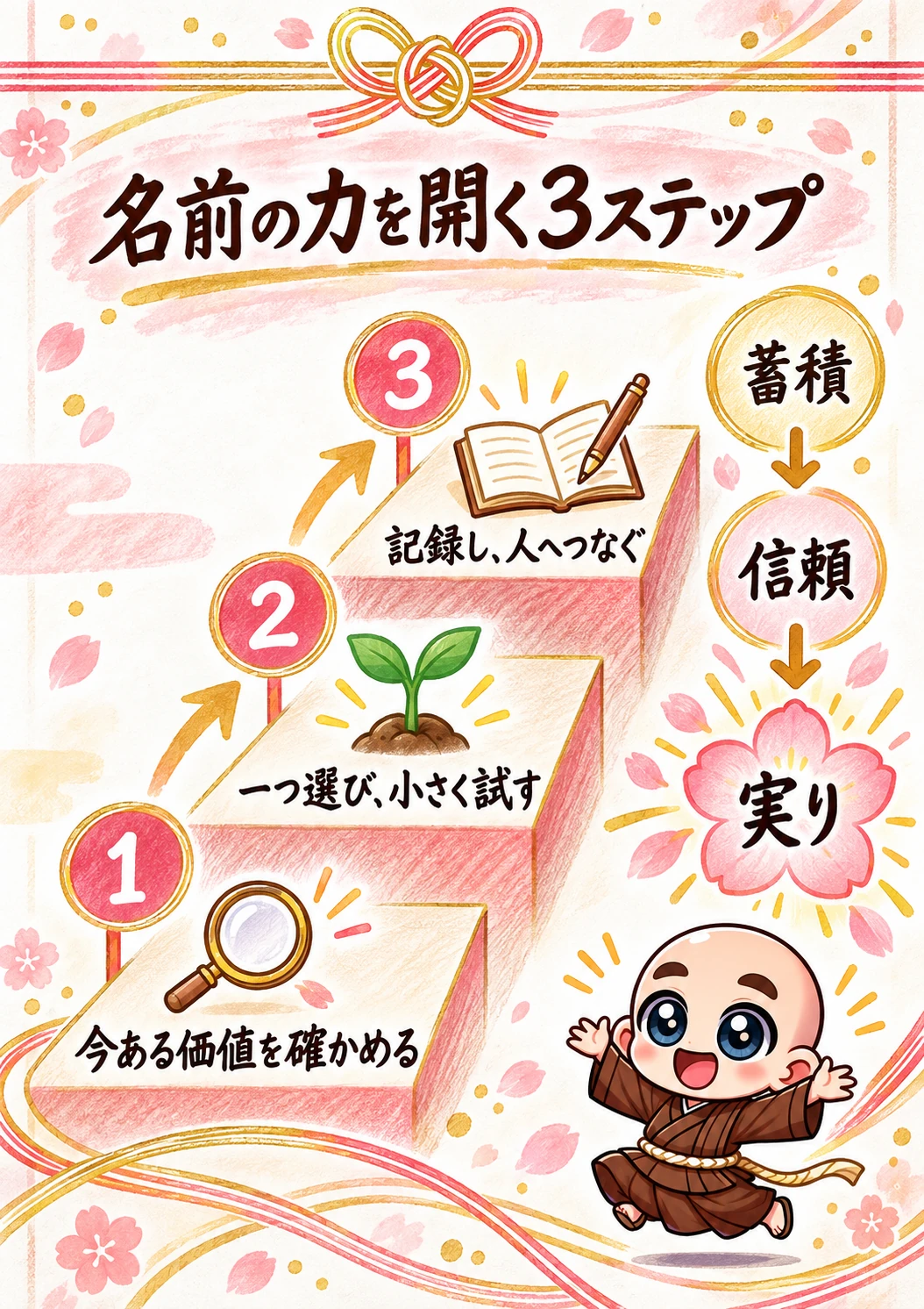 姓名判断鑑定書サンプル 43ページ目 名前の力を開く3ステップ