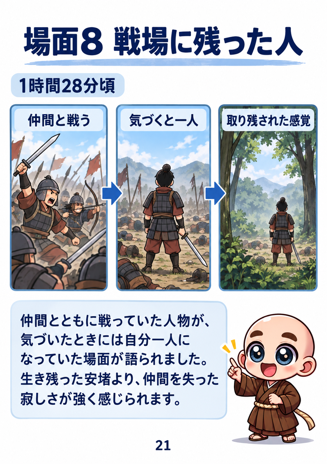 過去生カルマ解放セッション振り返り資料 21ページ目・場面8・戦場に残された人