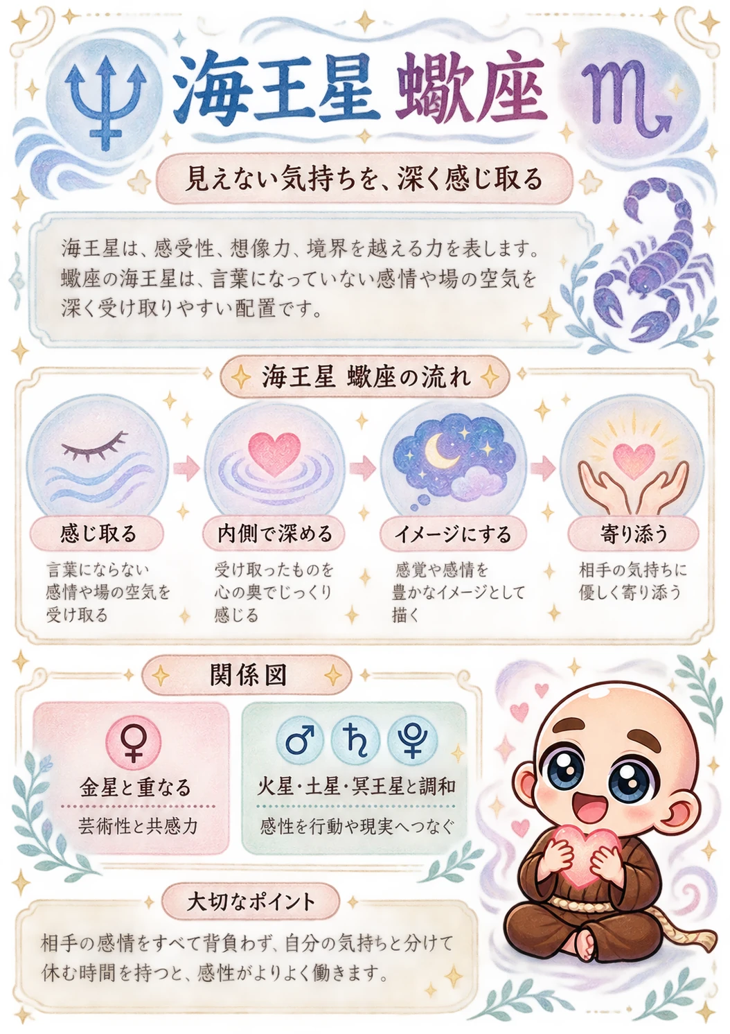 出生時間がわからない方向け西洋占星術鑑定書サンプル 17ページ目 海王星 蠍座