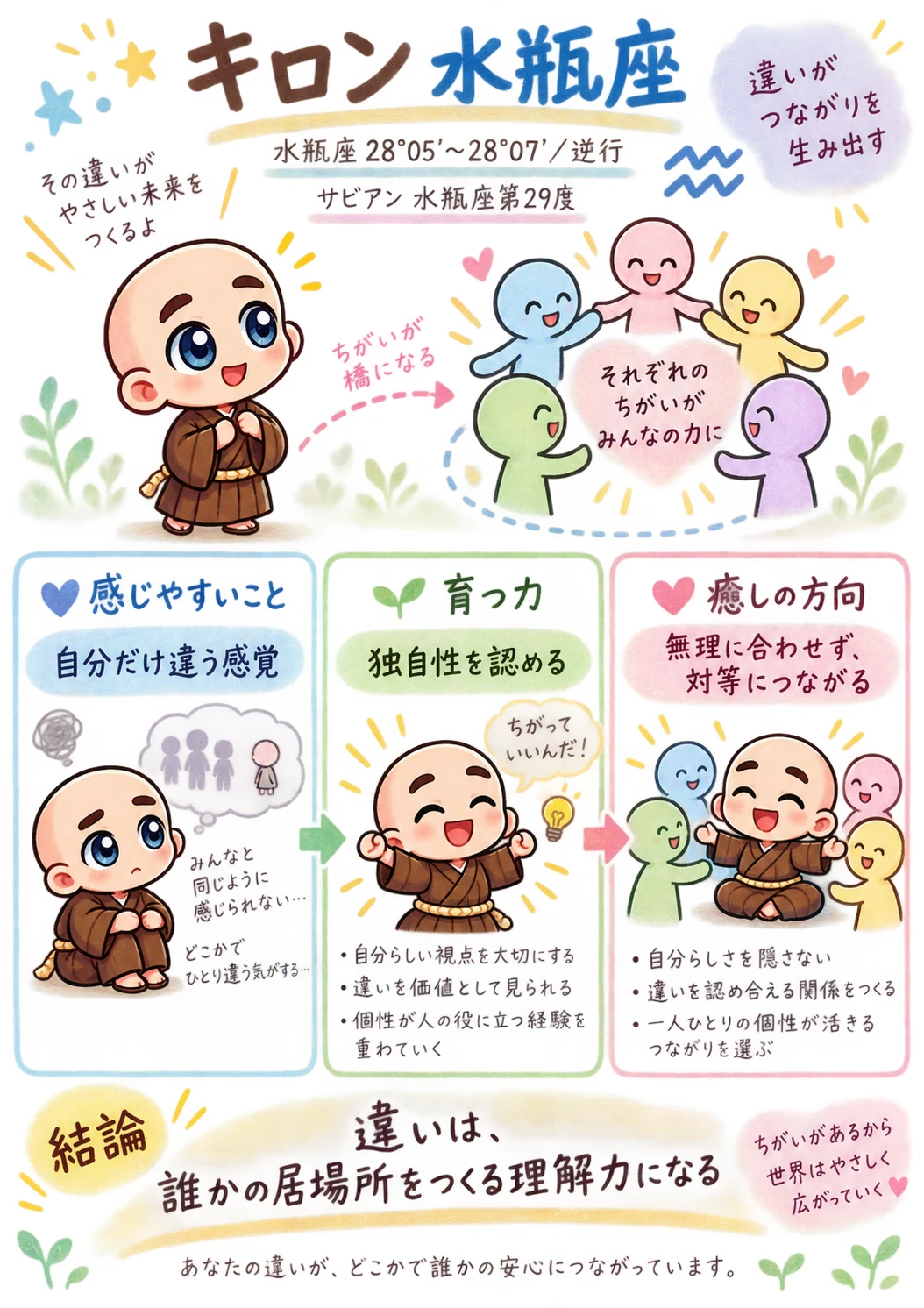 出生時間がわからない方向け西洋占星術鑑定書サンプル 35ページ目 キロン