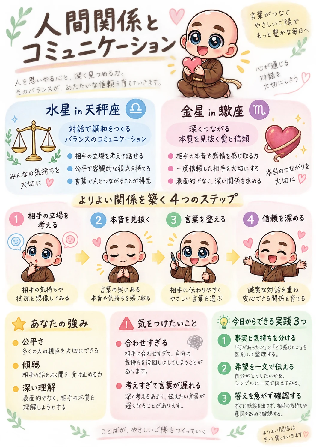 出生時間がわからない方向け西洋占星術鑑定書サンプル 40ページ目 人間関係とコミュニケーション