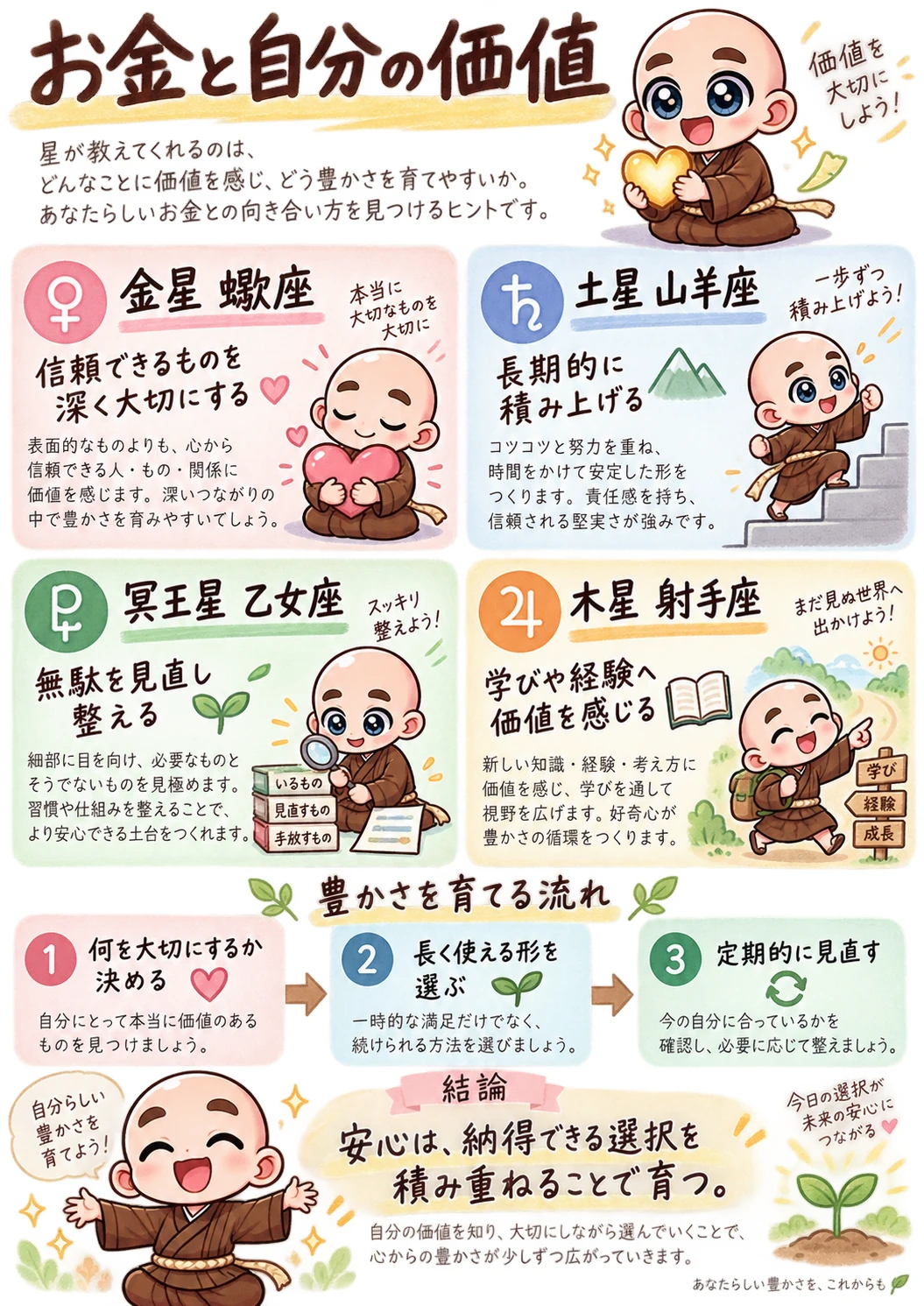 出生時間がわからない方向け西洋占星術鑑定書サンプル 41ページ目 お金と自分の価値