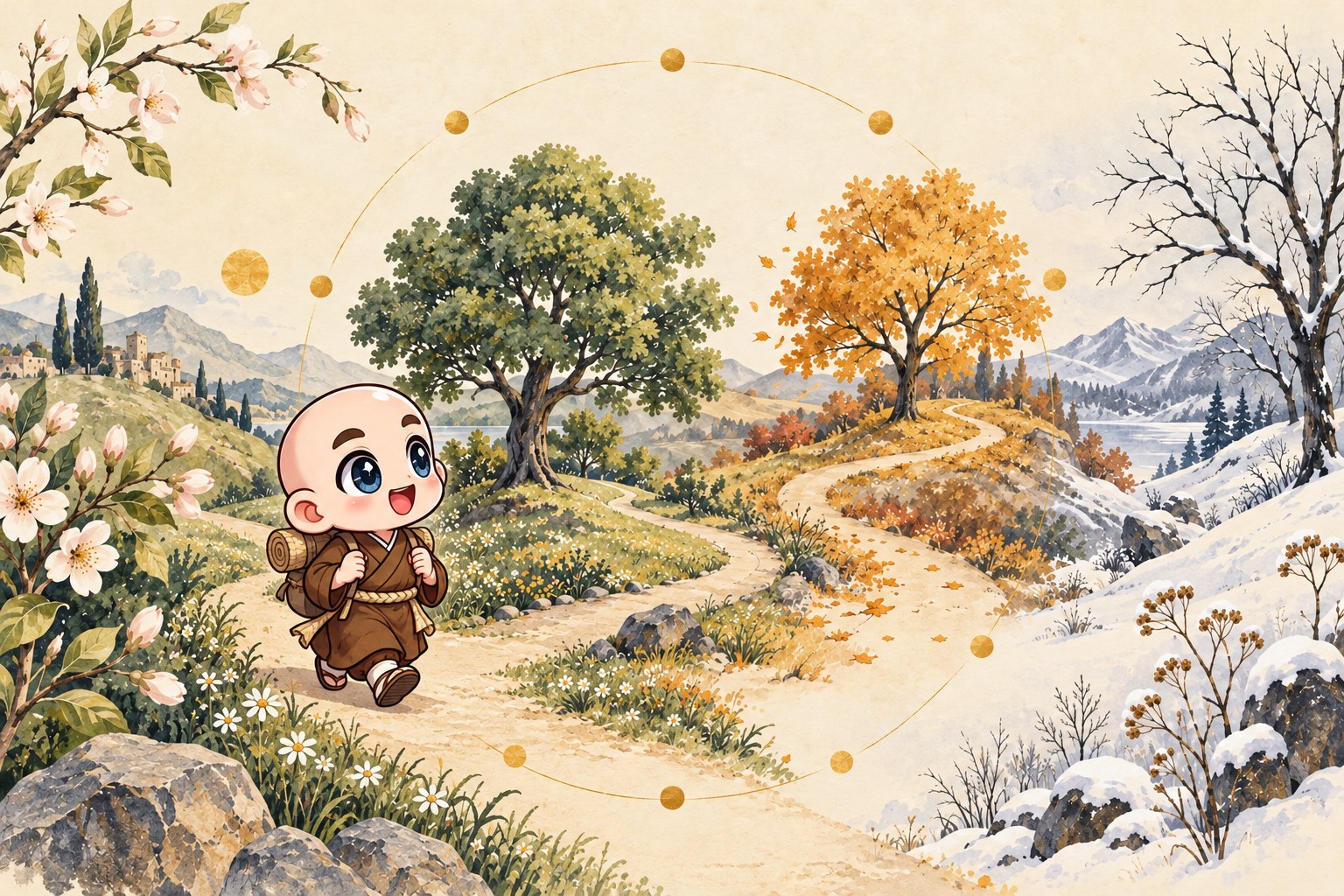人生の流れを季節や種まきにたとえる公式キャラクター