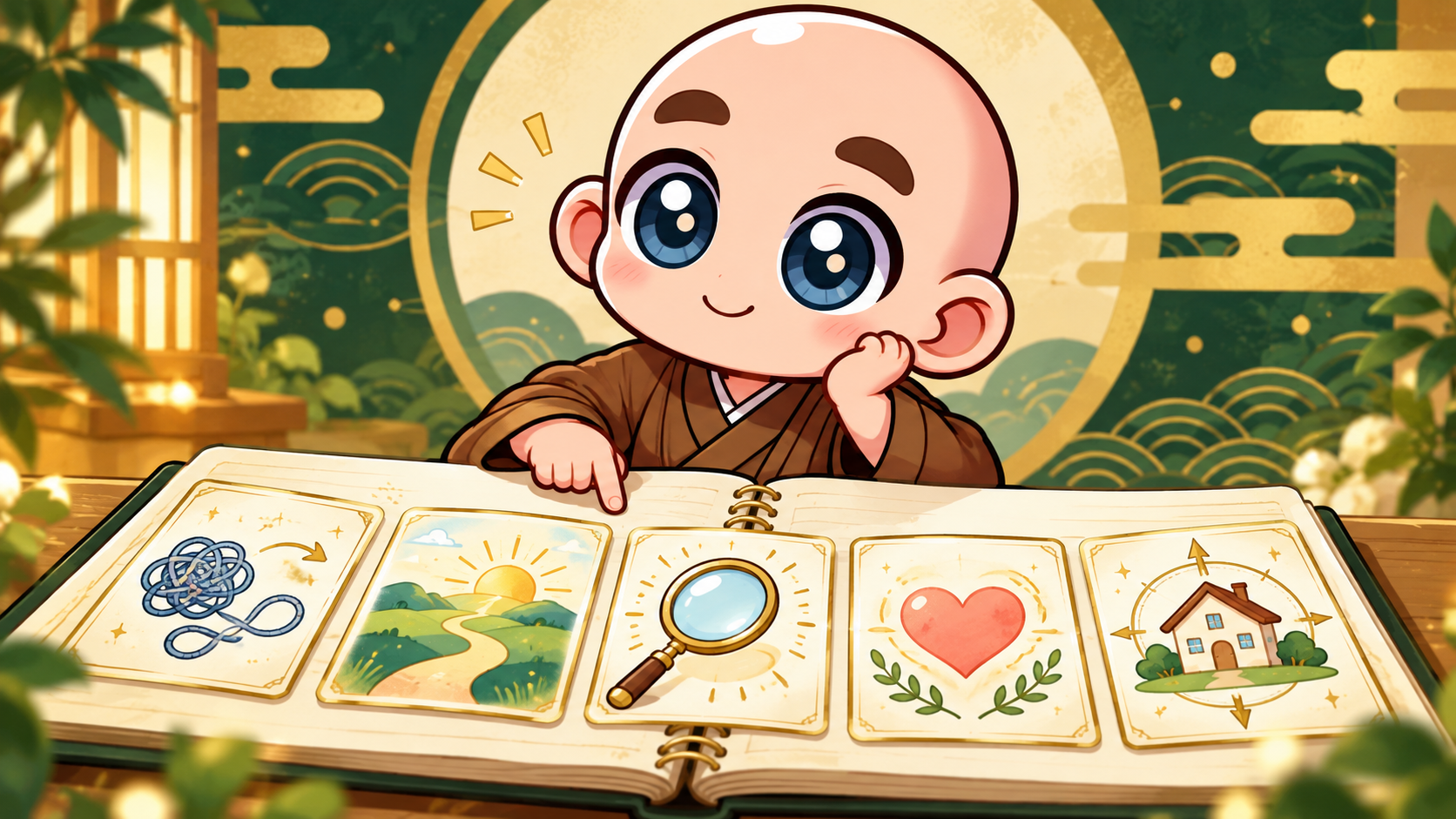 五つの学びを表すカードから必要なものを考える公式キャラクター