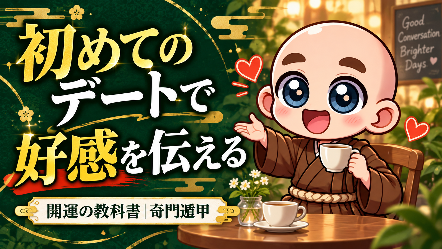 初めてのデートで緊張する方へ。自分の良さを伝える吉方位の選び方｜公式キャラクター入り専用サムネイル