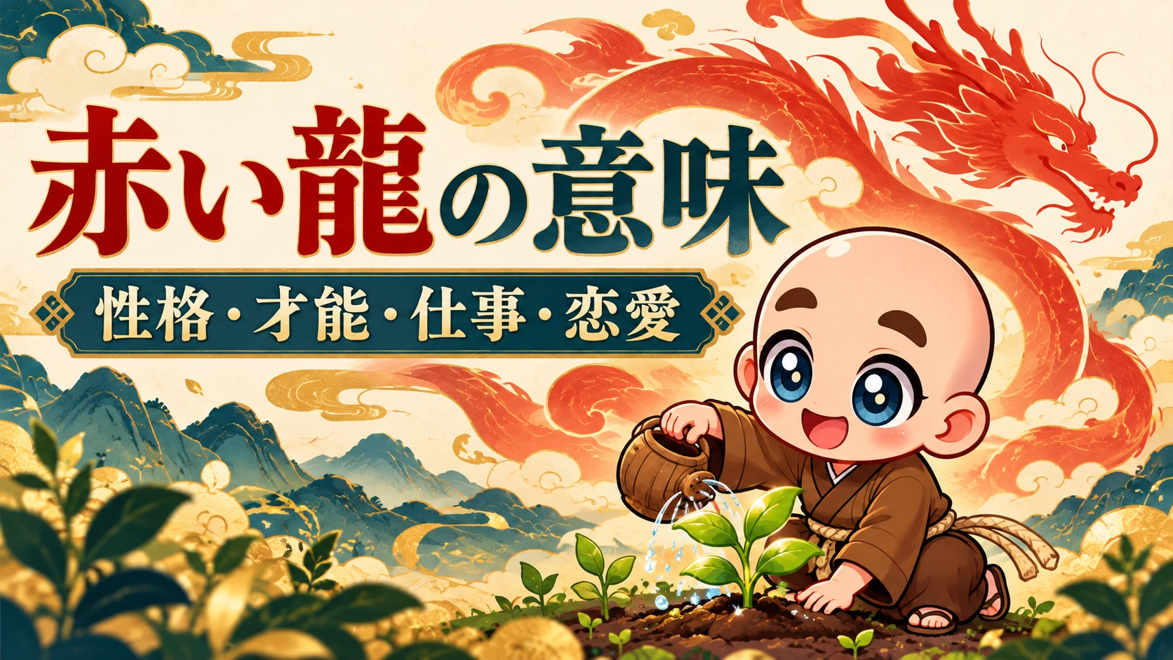 赤い龍の意味｜性格・才能・仕事・恋愛。公式キャラクター入り専用サムネイル