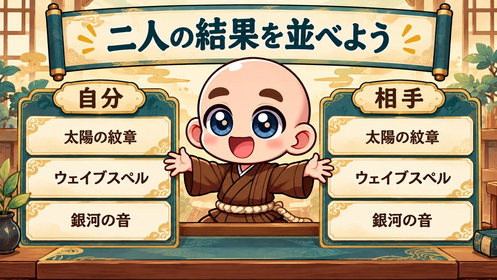 二人の紋章と音を並べると、何がわかる？