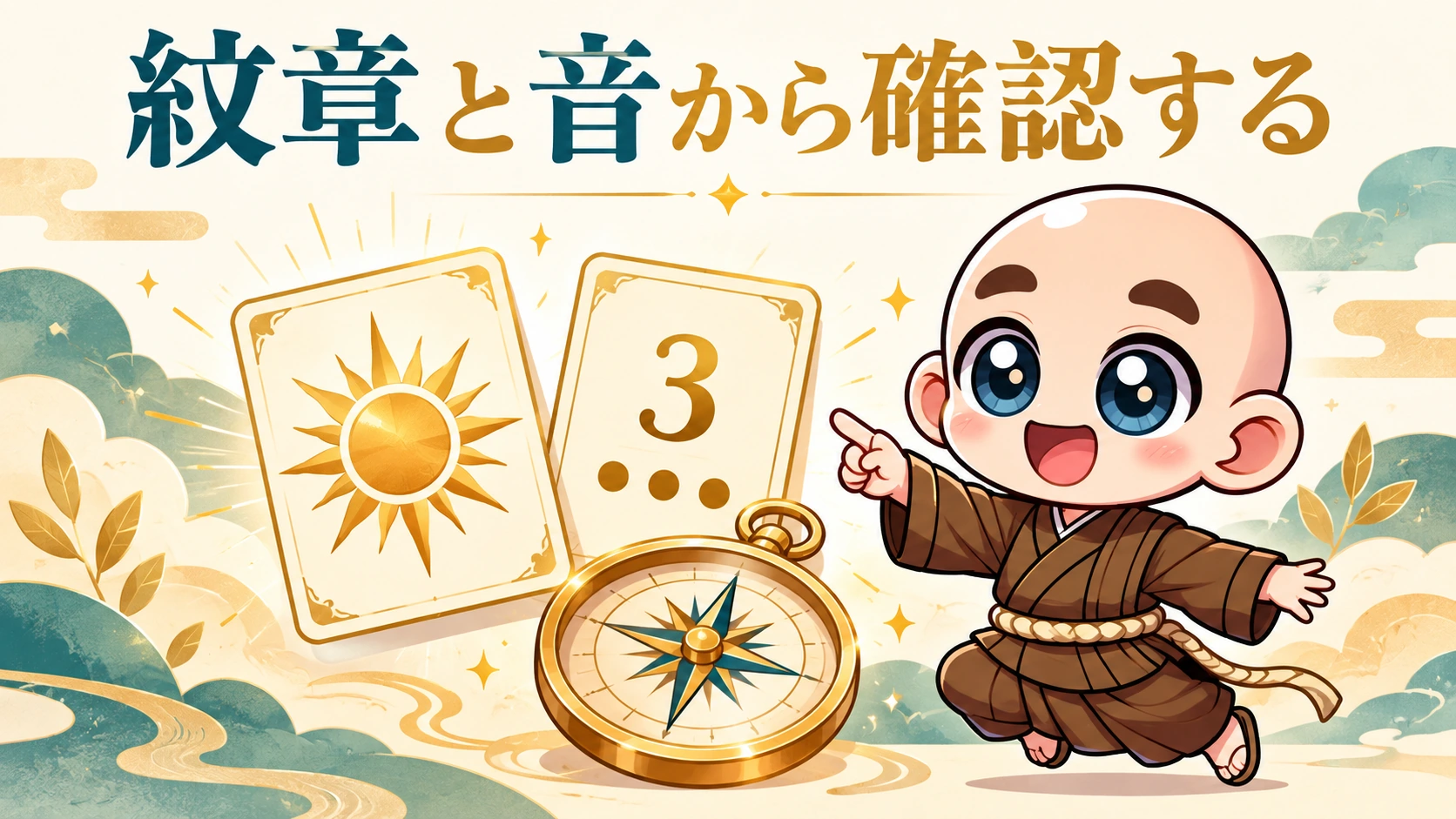 ガイドは、太陽の紋章と音で決まる