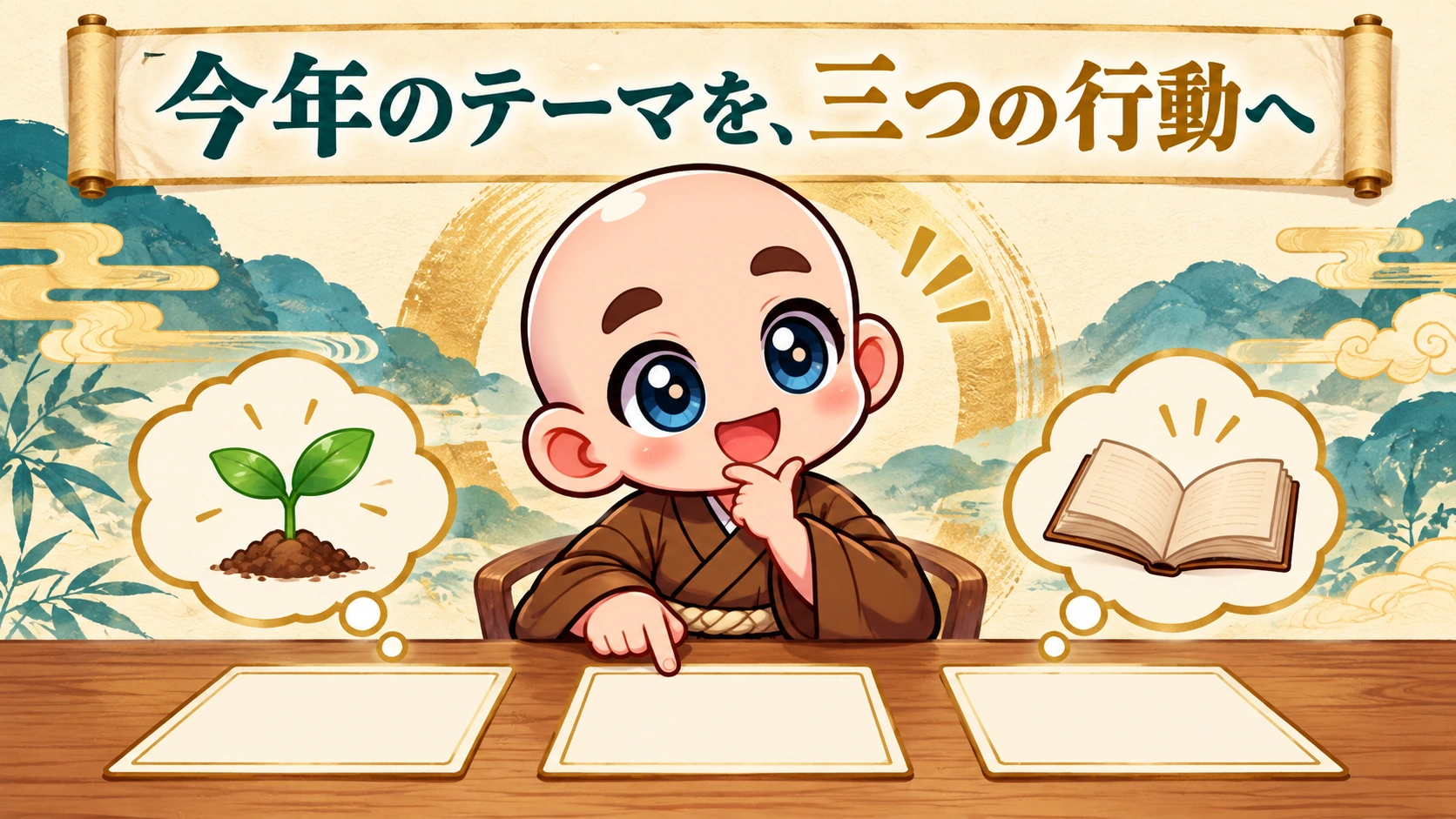 今年のテーマを、三つの行動にしてみよう