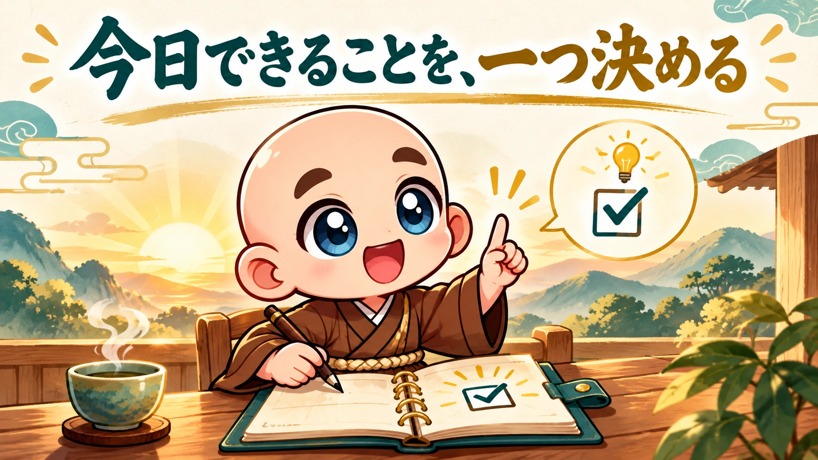 今日できることを、一つ決めてみよう