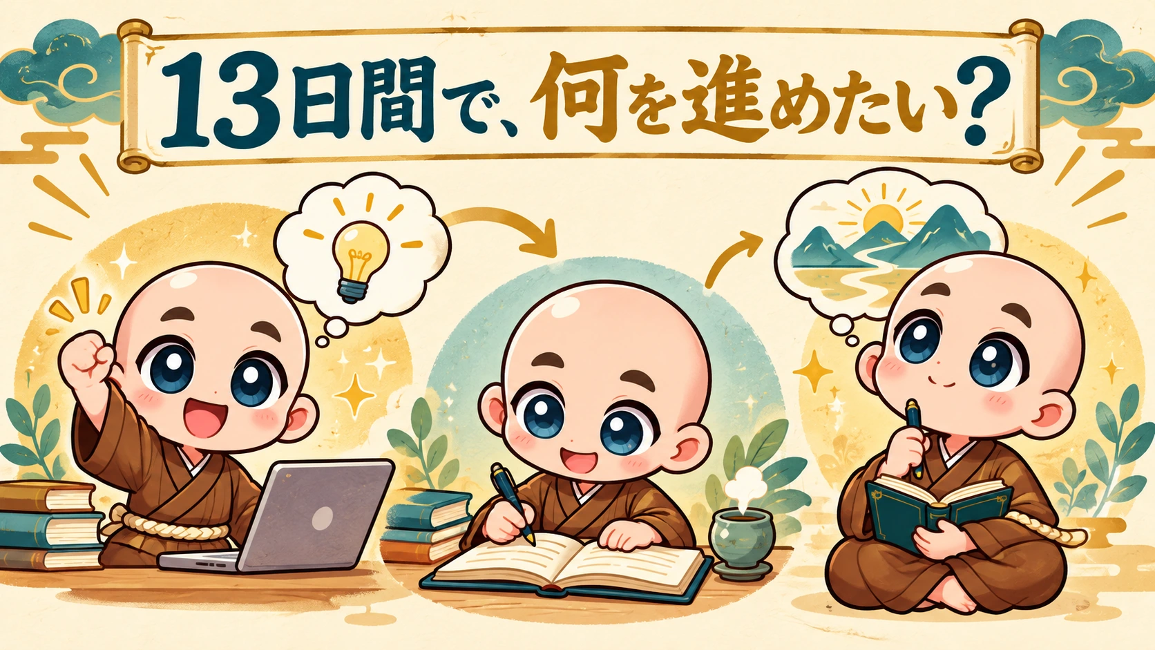 13日間で、何を進めたいか決めてみよう