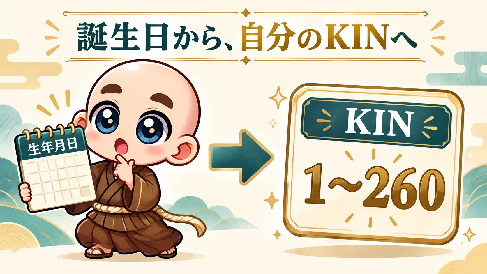 生年月日から1〜260の自分のKINを調べる流れ