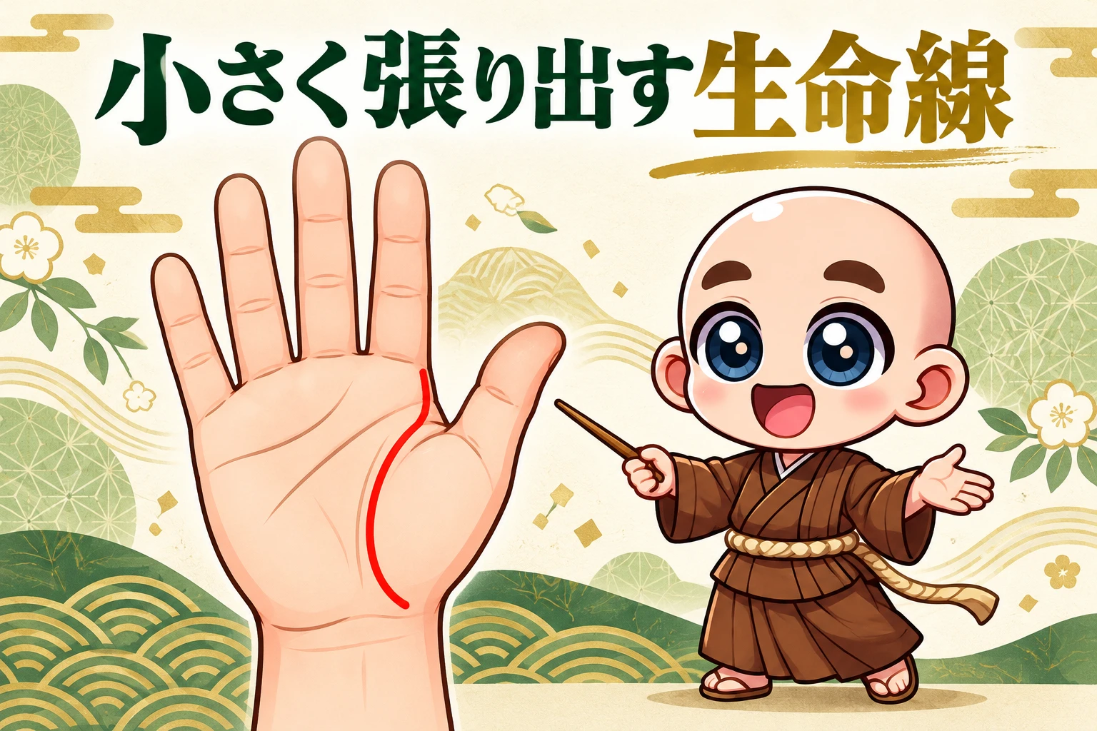 小さく張り出す生命線の見方・記事ヘッダー