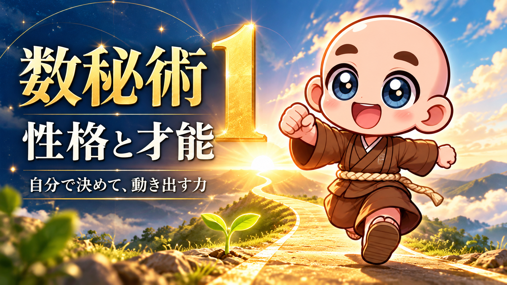 数秘術1。性格と才能、自分で決めて動き出す力。公式キャラクターの専用サムネイル