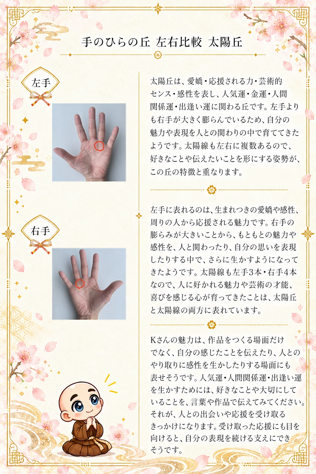 究極の手相鑑定書 Kさんの公開サンプル 18ページ目 太陽丘_1