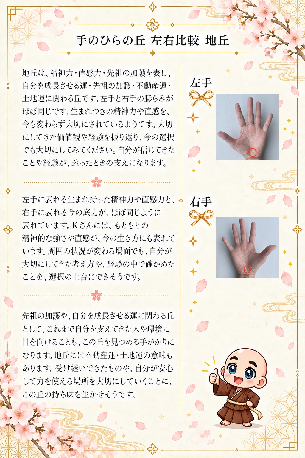 究極の手相鑑定書 Kさんの公開サンプル 25ページ目 地丘_1